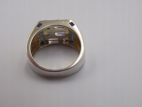 Piękny damski srebrny pierścionek/sygnet AMETYST roz. 16 srebro biżuteria