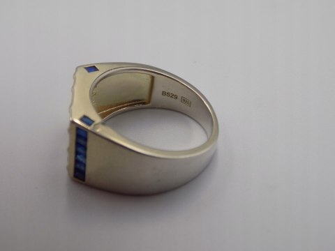 Piękny damski srebrny pierścionek/sygnet AMETYST roz. 16 srebro biżuteria