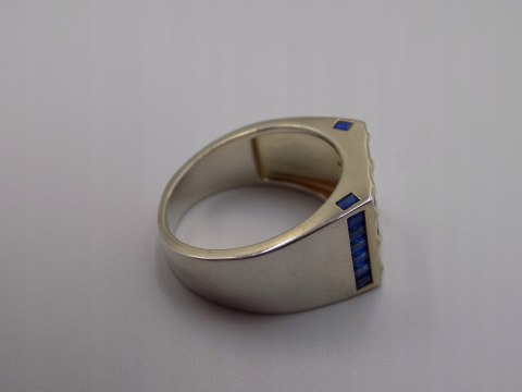 Piękny damski srebrny pierścionek/sygnet AMETYST roz. 16 srebro biżuteria