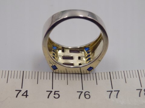 Piękny damski srebrny pierścionek/sygnet AMETYST roz. 16 srebro biżuteria