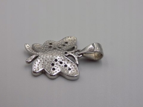 Piękny srebrny wisiorek/zawieszka MOTYL cyrkonie srebro rodowane biżuteria