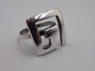 Piękny stary srebrny damski ażurowy pierścionek roz. 13 biżuteria VINTAGE