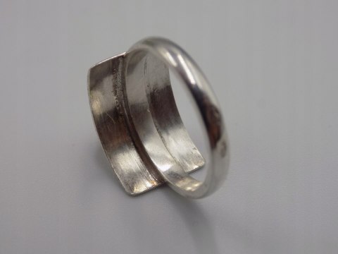 Piękny stary srebrny damski pierścionek BURSZTYN roz.12 biżuteria VINTAGE