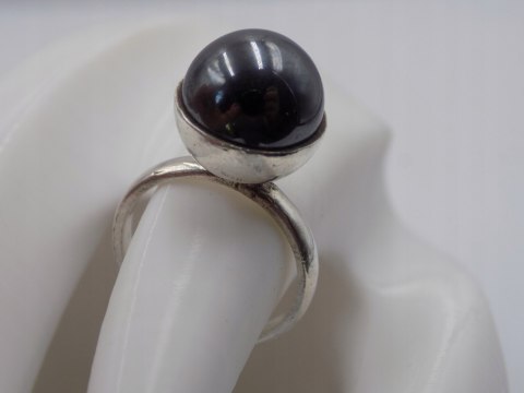Piękny stary srebrny damski pierścionek KULA roz. 12 biżuteria VINTAGE