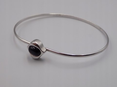 Stara srebrna bransoletka damska TEKA ONYKS - srebro 925 VINTAGE biżuteria