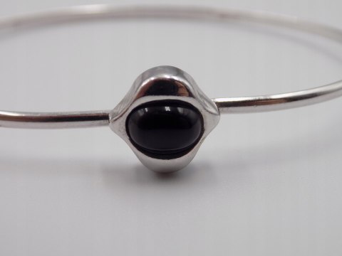 Stara srebrna bransoletka damska TEKA ONYKS - srebro 925 VINTAGE biżuteria