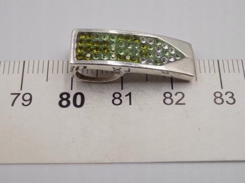 Stary piękny srebrny damski wisiorek/zawieszka CYRKONIE biżuteria VINTAGE