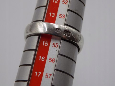 Stary srebrny damski autorski pierścionek/obrączka r.14 srebro 925 VINTAGE