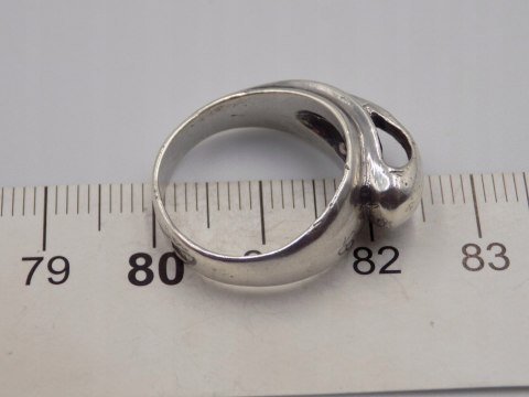 Stary srebrny damski autorski pierścionek/obrączka r.14 srebro 925 VINTAGE