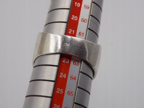 Stary srebrny damski pierścionek obrączka ażurowa r. 22 srebro 925 VINTAGE