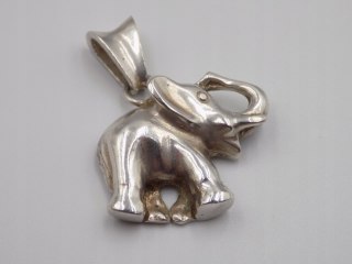 Stary, srebrny, damski wisiorek/zawieszka SŁOŃ srebro 925 VINTAGE biżuteria