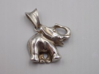 Stary, srebrny, damski wisiorek/zawieszka SŁOŃ srebro 925 VINTAGE biżuteria