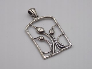 Stary srebrny damski wisiorek/zawieszka ażurowa srebro biżuteria VINTAGE