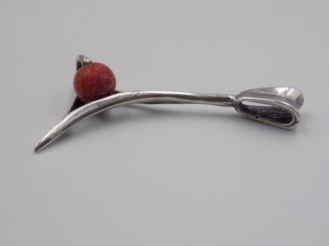 Stary, srebrny, wisiorek/zawieszka KORALOWIEC srebro 925 VINTAGE biżuteria