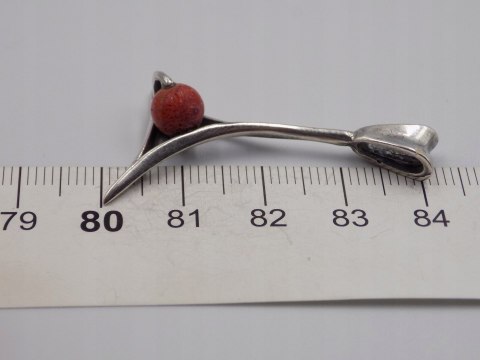 Stary, srebrny, wisiorek/zawieszka KORALOWIEC srebro 925 VINTAGE biżuteria