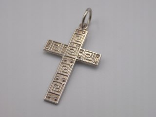 Stary srebrny wisiorek/zawieszka KRZYŻYK srebro 925 VINTAGE biżuteria