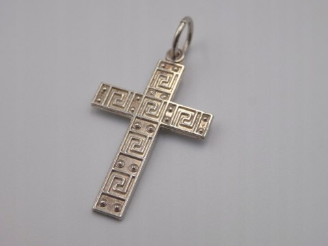 Stary srebrny wisiorek/zawieszka KRZYŻYK srebro 925 VINTAGE biżuteria