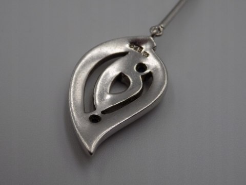 Stary srebrny wisiorek/zawieszka MASA PERŁOWA + CYRKONIE srebro VINTAGE