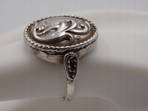 Bardzo stary, piękny, srebrny pierścionek roz. 16 srebro VINTAGE biżuteria