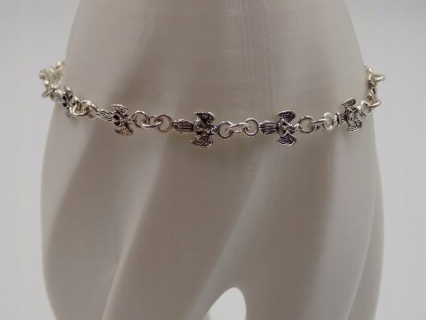 Piękna, srebrna, damska bransoletka - ANIOŁKI srebro 925 biżuteria