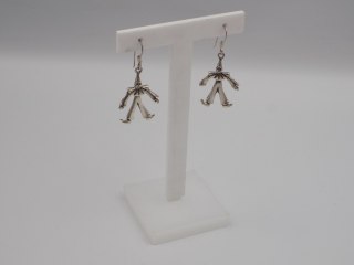 Piękne, stare, srebrne kolczyki PAJACE ruszające się - srebro - biżuteria