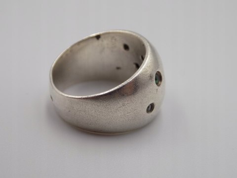 Srebrny, damski pierścionek, obrączka CYRKONIE roz. 15 srebro 925 biżuteria