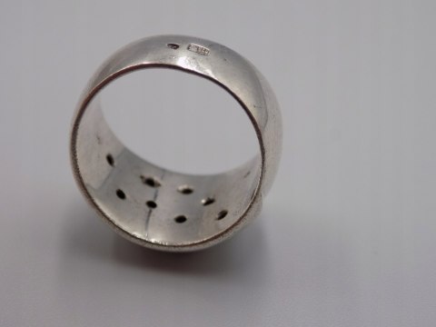 Srebrny, damski pierścionek, obrączka CYRKONIE roz. 15 srebro 925 biżuteria