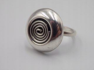 Stary damski autorski srebrny pierścionek roz. 11 srebro VINTAGE biżuteria