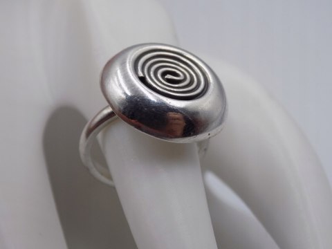 Stary damski autorski srebrny pierścionek roz. 11 srebro VINTAGE biżuteria