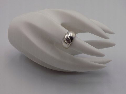 Stary damski srebrny pierścionek CYRKONIA roz. 12 srebro VINTAGE biżuteria