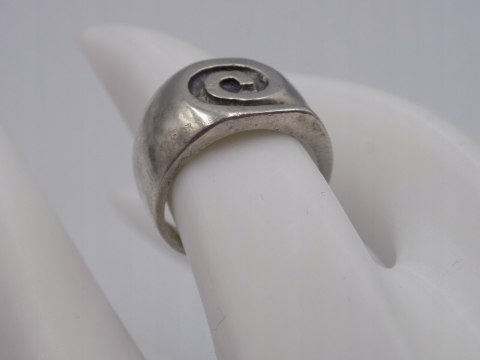 Stary damski srebrny pierścionek Ślimak roz. 12 srebro VINTAGE biżuteria