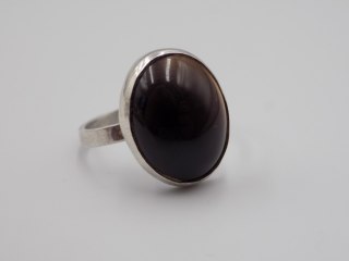 Stary damski srebrny pierścionek TYGRYSIE OKO roz. 21 srebro VINTAGE