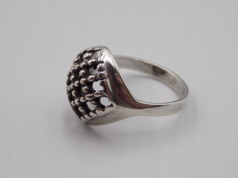 Stary, piękny, ażurowy srebrny pierścionek roz. 15 srebro VINTAGE biżuteria