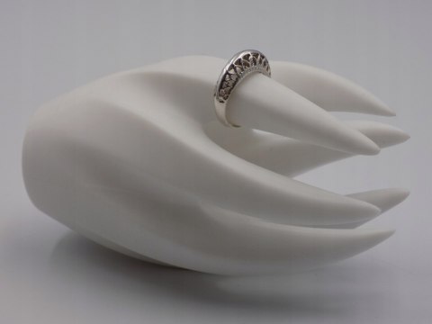 Stary, piękny, ażurowy srebrny pierścionek roz. 17 srebro VINTAGE biżuteria