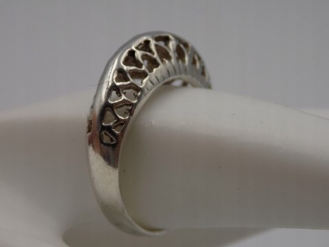Stary, piękny, ażurowy srebrny pierścionek roz. 17 srebro VINTAGE biżuteria