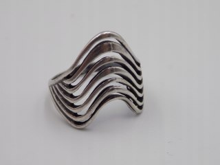 Stary, piękny, ażurowy srebrny pierścionek roz. 18 srebro VINTAGE biżuteria