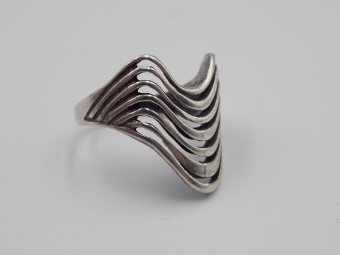 Stary, piękny, ażurowy srebrny pierścionek roz. 18 srebro VINTAGE biżuteria