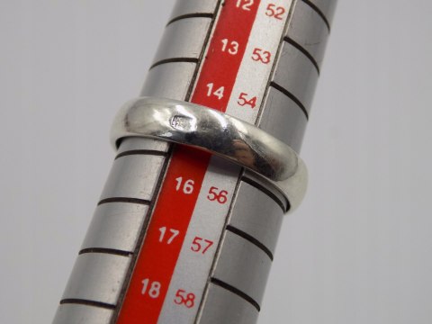 Stary, piękny, srebrny pierścionek KWADRAT roz. 15 srebro VINTAGE biżuteria