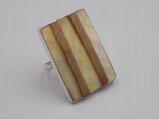 Stary, piękny,srebrny,pierścionek MASA PERŁOWA regulowany VINTAGE biżuteria