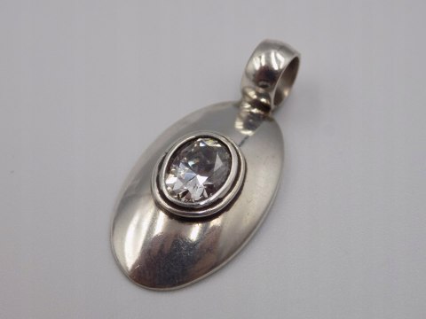 Stary, srebrny, wisiorek / zawieszka CYRKONIA srebro 925 VINTAGE biżuteria