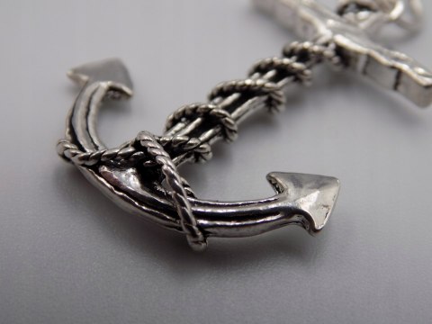 Stary, srebrny, wisiorek / zawieszka KOTWICA srebro VINTAGE biżuteria