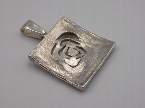 Stary, srebrny, wisiorek / zawieszka RÓŻA srebro 925 VINTAGE biżuteria