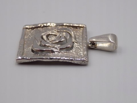 Stary, srebrny, wisiorek / zawieszka RÓŻA srebro 925 VINTAGE biżuteria