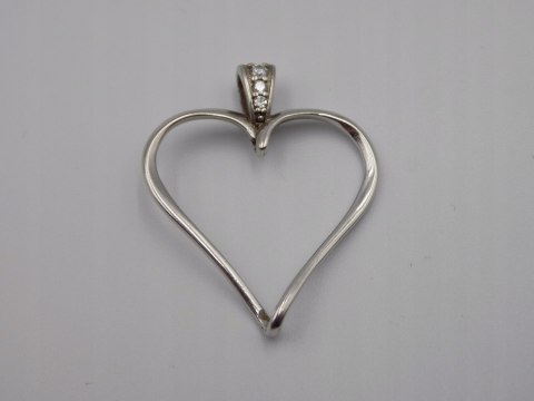 Stary, srebrny, wisiorek / zawieszka SERCE srebro 925 VINTAGE biżuteria