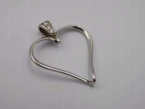 Stary, srebrny, wisiorek / zawieszka SERCE srebro 925 VINTAGE biżuteria