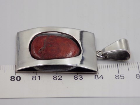 Stary, srebrny, wisiorek/zawieszka KORALOWIEC srebro 925 VINTAGE biżuteria