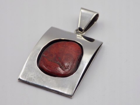 Stary, srebrny, wisiorek/zawieszka KORALOWIEC srebro 925 VINTAGE biżuteria