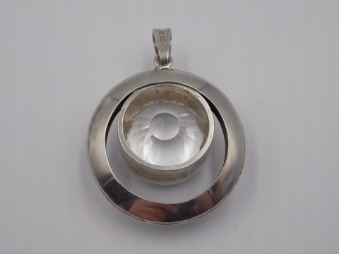 Bajeczny, duży, damski, srebrny wisiorek / zawieszka CYRKONIA - srebro 925