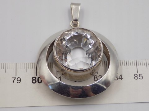 Bajeczny, duży, damski, srebrny wisiorek / zawieszka CYRKONIA - srebro 925