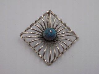 Damski, srebrny wisiorek / zawieszka niebieskie oczko, srebro 925 biżuteria